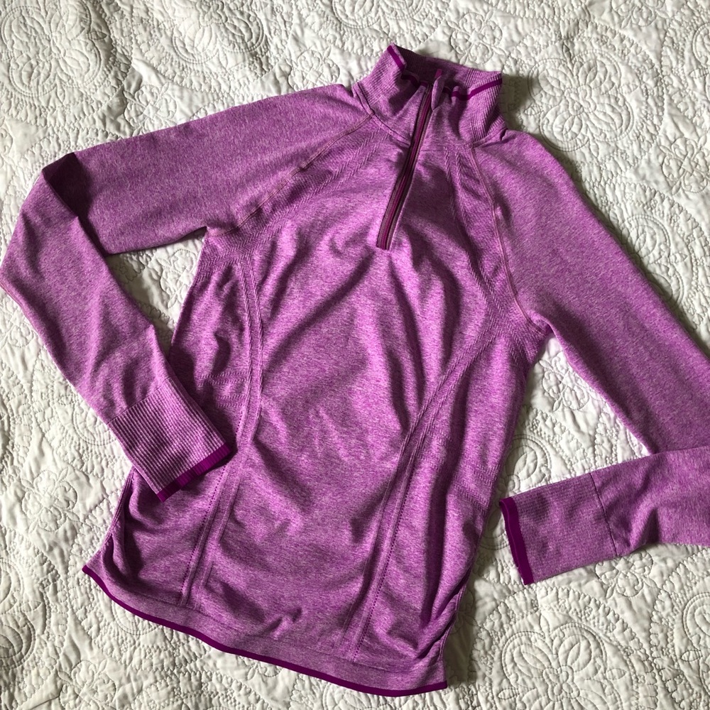 Athleta 1/4 Zip Pink Pullover